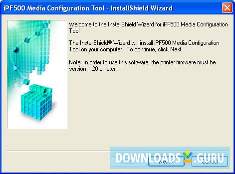 iPF500 Media Configuration Tool