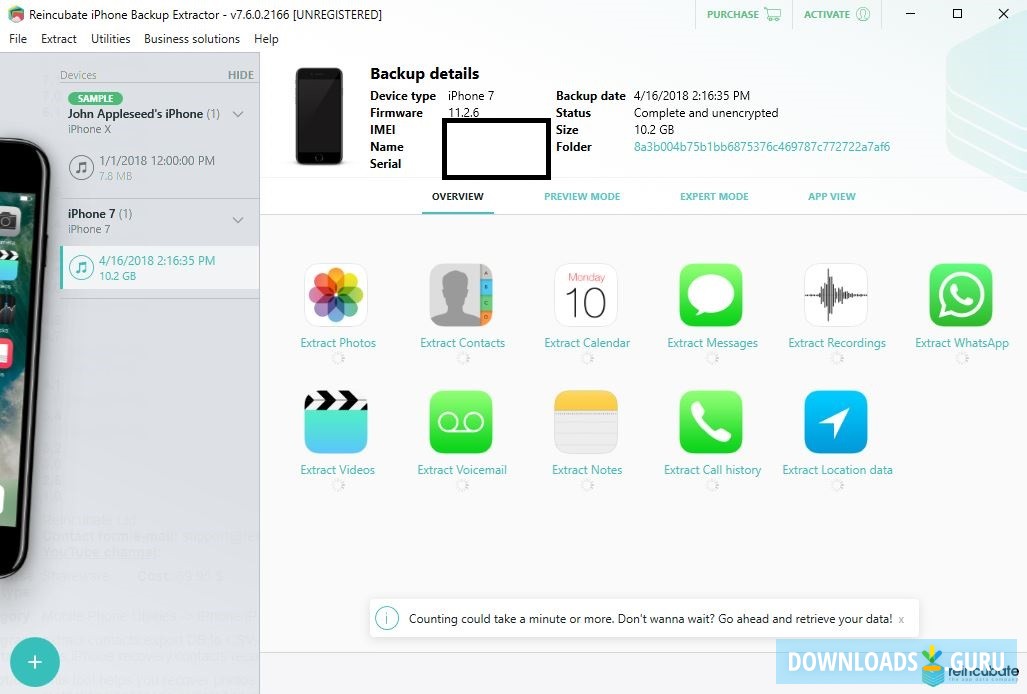 iphone backup extractor free download full version