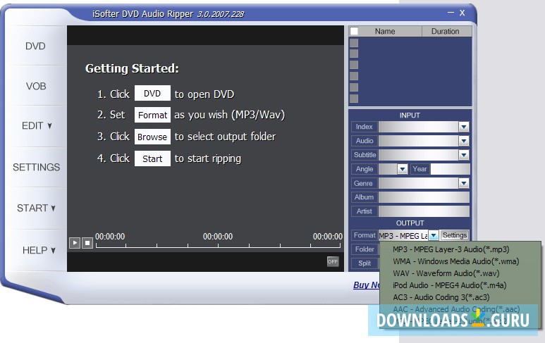 Output format