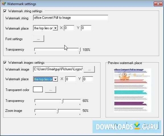 Watermark Settings