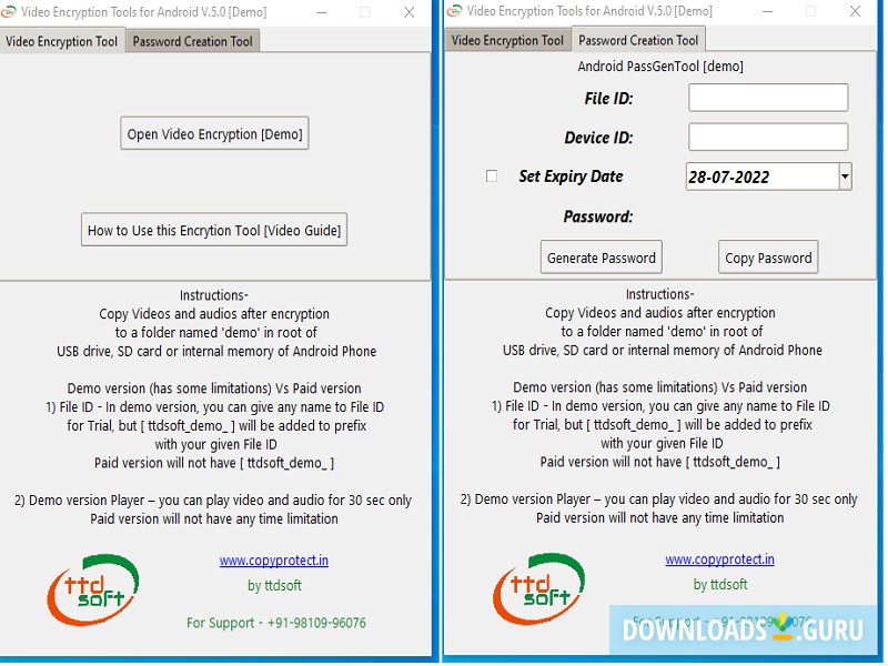 ttdsoft Android Video Encryption Tool